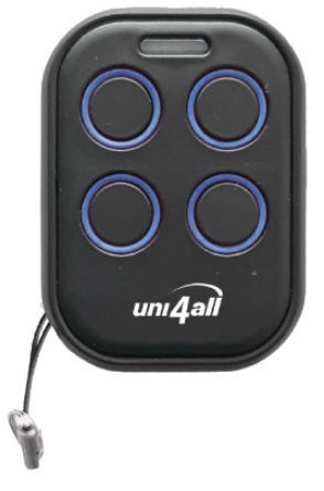 Comando Garagem Auto-Aprendizagem 4 Canais Multi-Frequência Rolling Code/Fixos - UNITRONIC