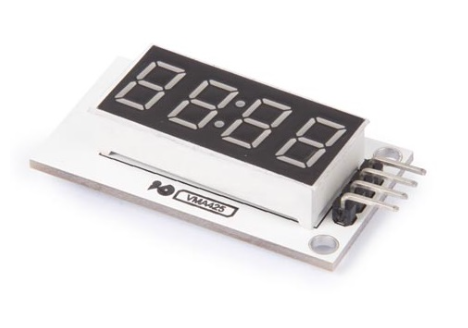 Módulo Visor de 4 Dígitos c/ Módulo Controlador (TM1637) Compatível c/ Arduino - WHADDA WPI425