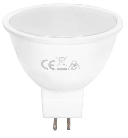 Lampada LED 12V AC/DC MR16 6W Branco F. 6000K 120º 540Lm