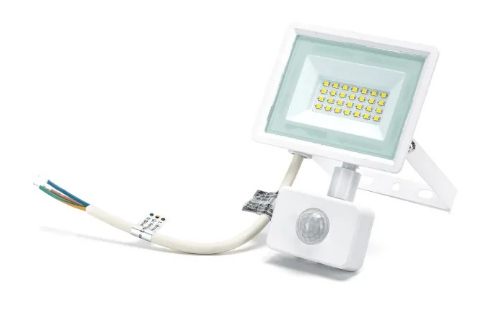 Projector LED Slim IP65 220V Branco 4000K 20W 1650Lm c/ Sensor (Branco)