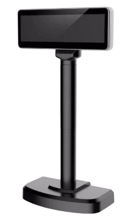 Visor de Cliente TPV CD-220 U 2 Linhas USB c/ Suporte Vertical (Preto) - PREMIER