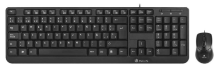 Pack Teclado PT + Rato Ótico 1000DPI Cocoa Kit - NGS