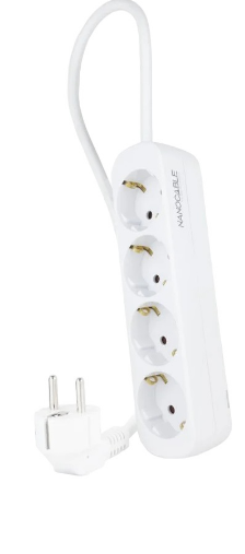Extensão Elétrica 4 Tomadas Branco (1.4mts) - NANOCABLE