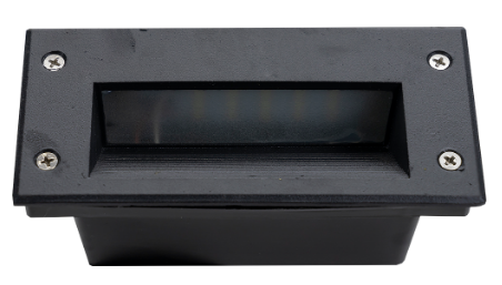 Projector Encastrar Muro LED 3W Branco Q. 3000K 240Lm (IP65) - Aro Alumínio