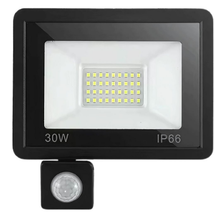 Projector LED IP66 220V Branco F. 6000K 30W 2700Lm c/ Sensor