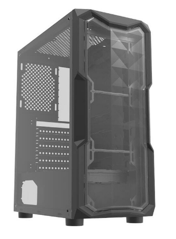 Caixa ATX Aquarius Acrylic (Preto) - DARKFLASH