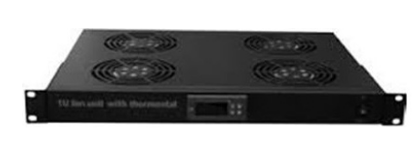 Painel de Ventilação Frontal c/ Termostato e 4 Ventoínhas p/ Armários Bastidores - CROMAD