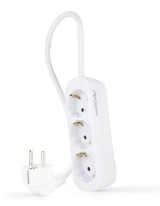 Extensão Elétrica 3 Tomadas Branco (1.4 metros) - NANOCABLE