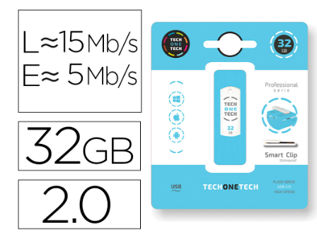 Pen Drive Usb Serie Profissional Smart Clipt 32GB