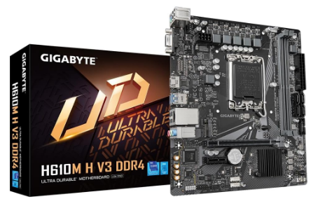 Motherboard Micro ATX H610M H V3 DDR4 Intel H610 Express LGA 1700 - GIGABYTE