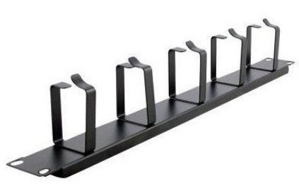 Painel de Gestão e Guia de Cabos c/ Anéis 19" 1U p/ Armários Bastidores - CROMAD