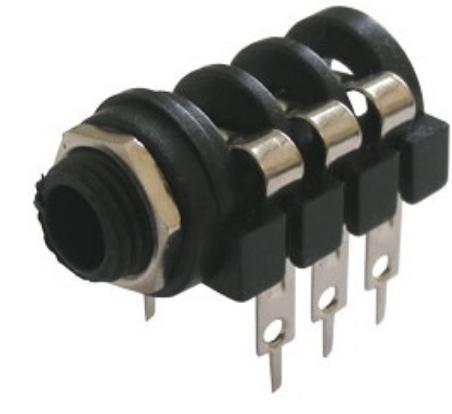Ficha Jack 6,3mm Stéreo de Painel Circ. Fechado