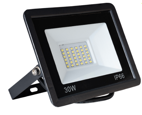 Projector LED IP65 220VAC Branco Frio 6000K 30W 2400Lm c/ Sensor Crepuscular