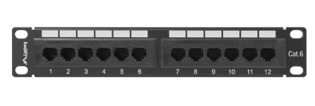 Painel de Conexões 10" 1U Cat6 (Preto) - LANBERG