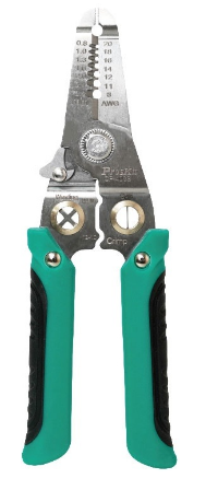 Alicate Multifunções "6-EM-1" (Descarnador, Corte, Cravar, Separador Pares, ...) - Proskit