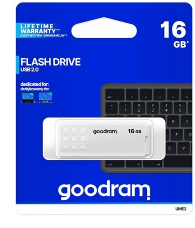 Pen Drive USB 2.0 16GB UME2 (Branco) - GOODRAM