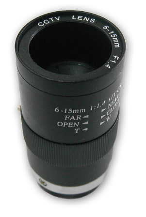 Lente Focagem 6 ~ 15 mm 1/3" F1.4 Rosca CS