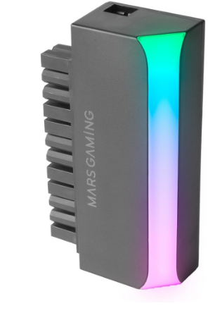 Adaptador ATX de 24 Pin ARGB p/ 90° (Preto) - MARS GAMING