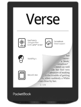 E-Book Verse 8GB Wi-Fi (Cinzento) - POCKETBOOK