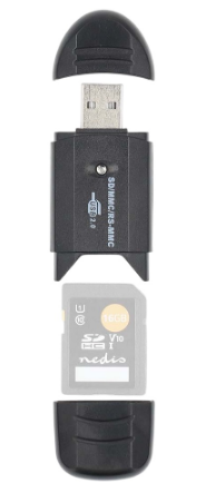 Leitor Cartão USB MMC / SD / SDHC / SDXC (Preto) - NEDIS
