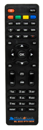 Comando p/ Receptor IPTV ML8000 - MEDIALINK