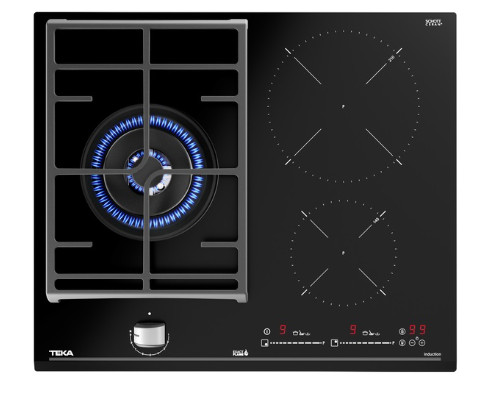 Placa Mista (Indução + Gás) JZC 63312 AB 60cm 3 Zonas (Preto) - TEKA