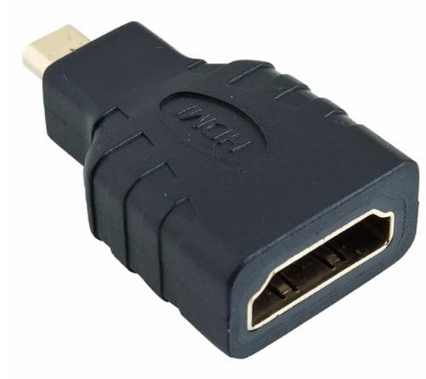 Adaptador HDMI Femea -> Micro HDMI Macho (Preto) - GEMBIRD