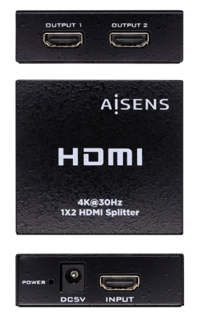 Distribuidor de Sinal HDMI 4K/30HZ (1 Entrada / 2 Saidas) - AISENS