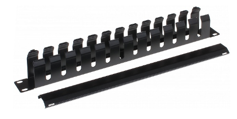 Organizador de Cabos p/ Armários Bastidores 19" 1U