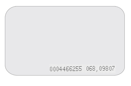 Cartão de Proximidade Numerado p/ Rádio-Frequência 13,56MHz