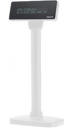 Visor de Cliente TPV appVFD01 2 Linhas USB c/ Suporte Vertical (Branco) - APPROX