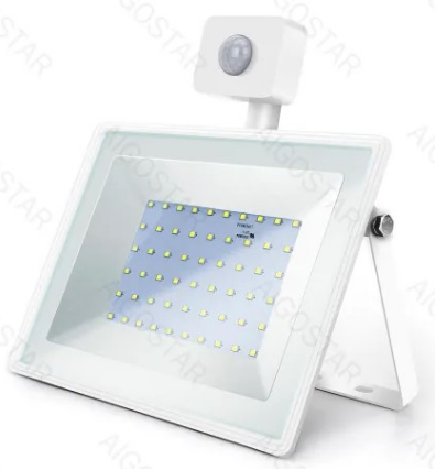 Projector LED Slim IP65 220V Branco F. 6000K 50W 4500Lm c/ Sensor (Branco)