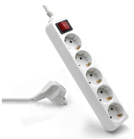 Extensão Quintupla CA Branco (1,5 mts) - EWENT